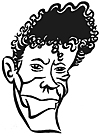 cartoon image of singer Lyle Lovett